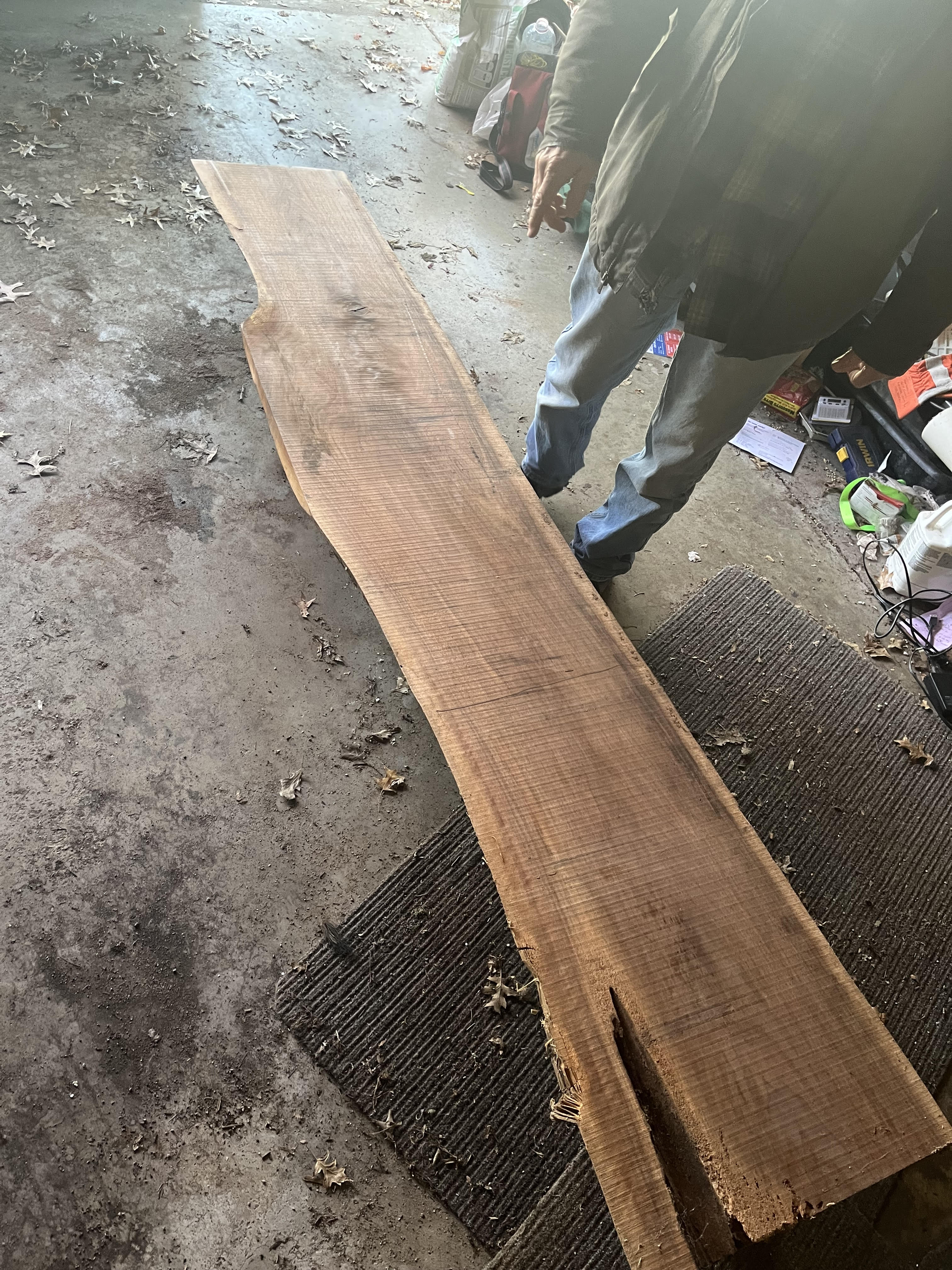 a slab of wood